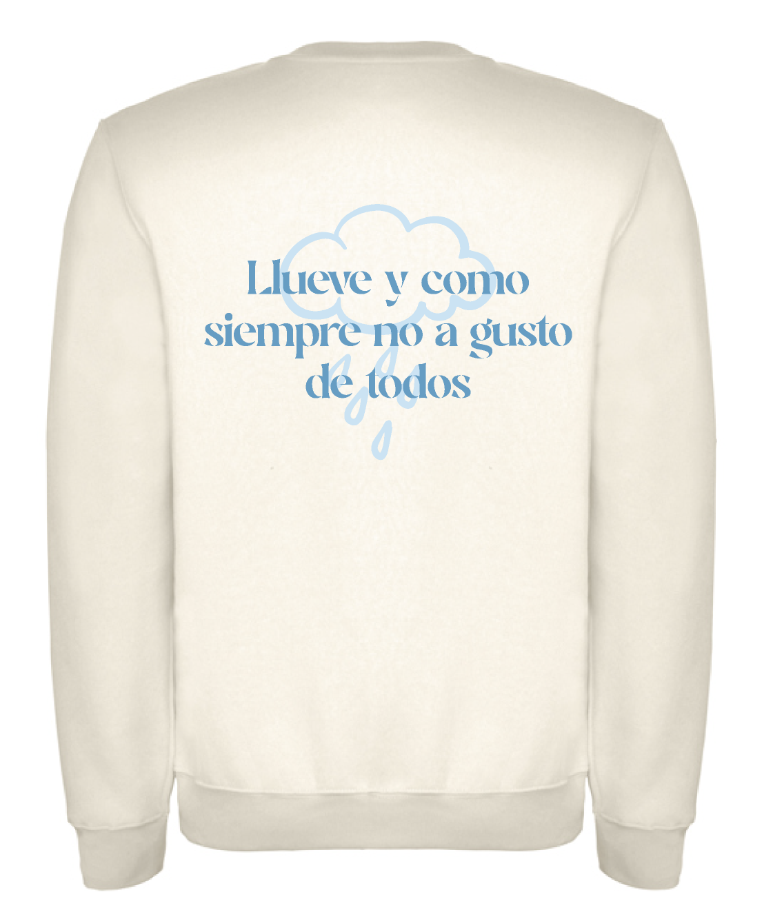 Sudadera blanca “llueve”
