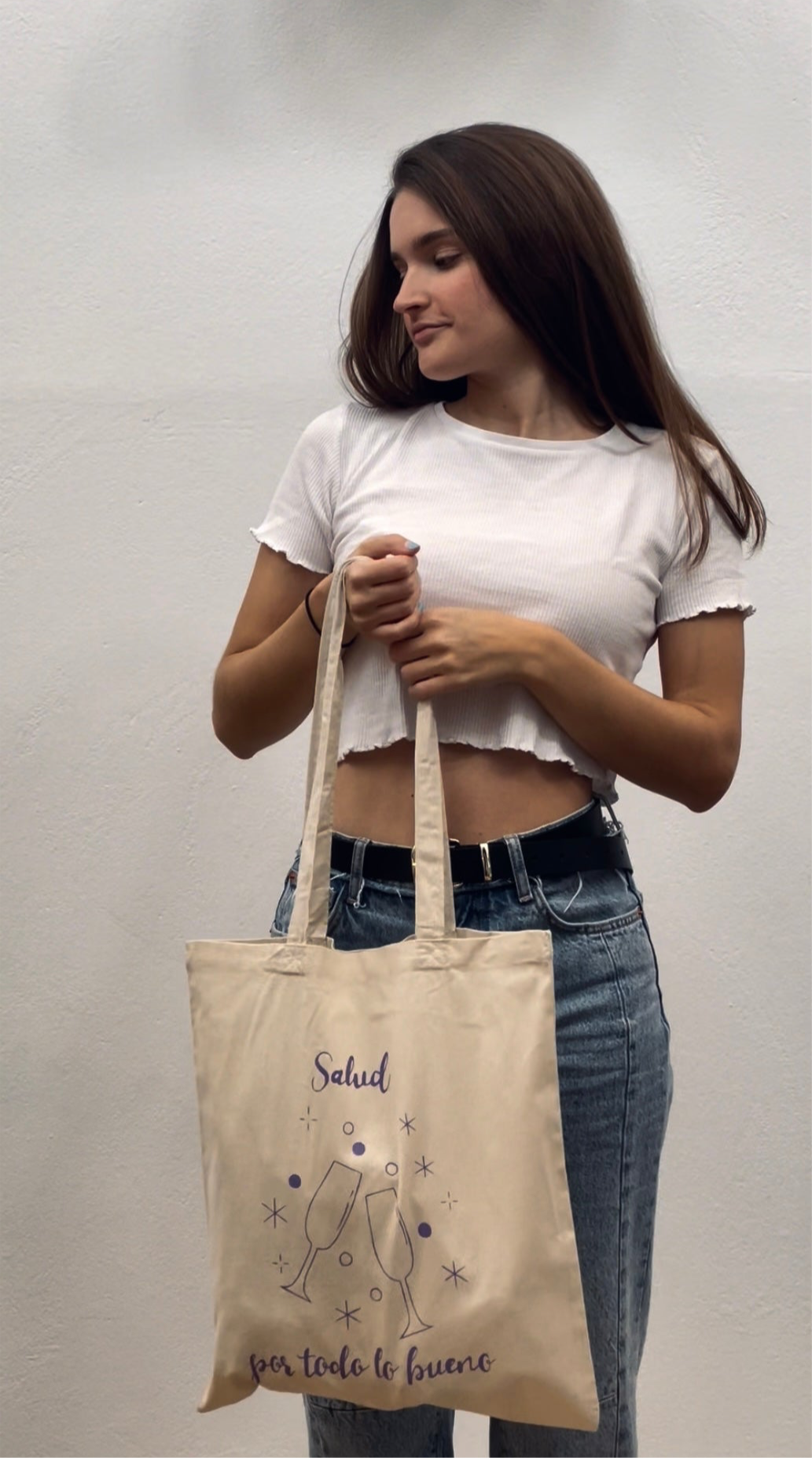 Tote bag “salud” pintada a mano