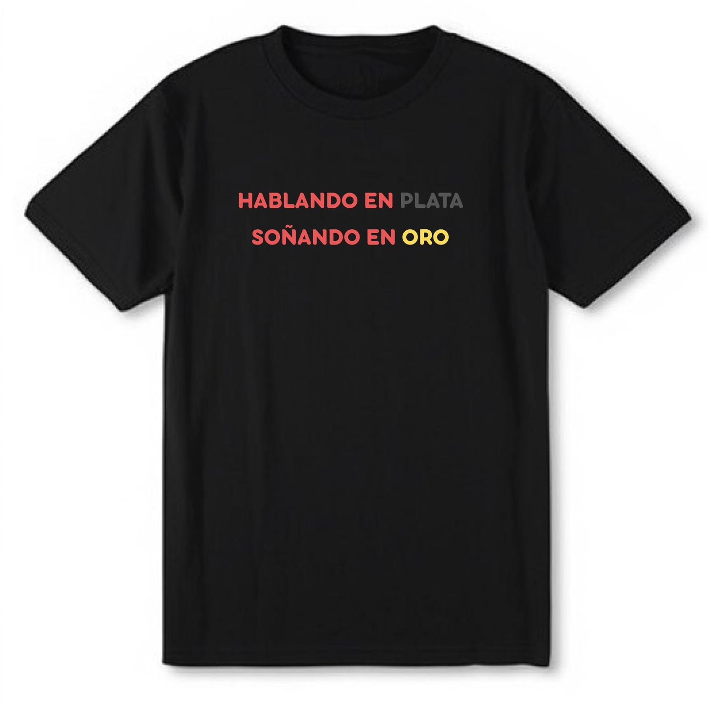 Camiseta “Hablando en plata” negro