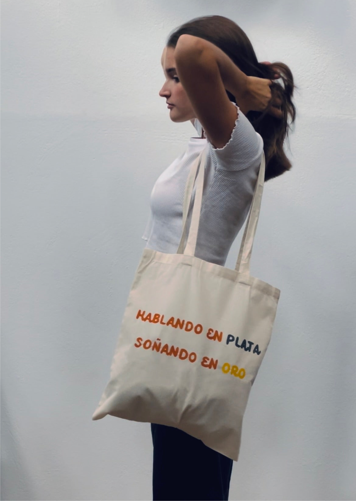 Tote bag “hablando en plata”