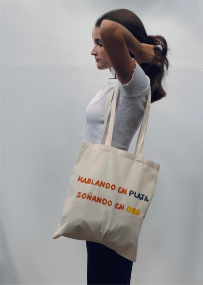 Tote bag “hablando en plata”