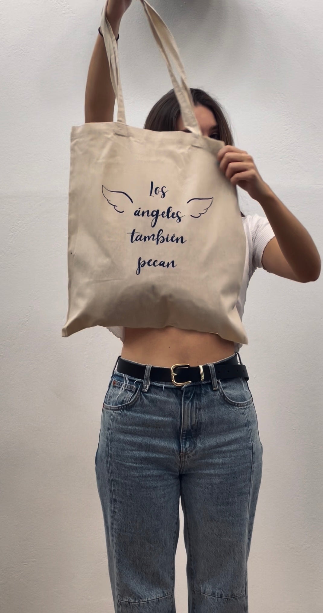 Tote bag “Ángeles” pintada a mano