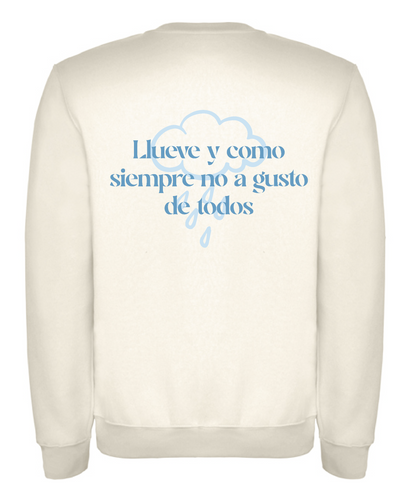 Sudadera blanca “llueve”