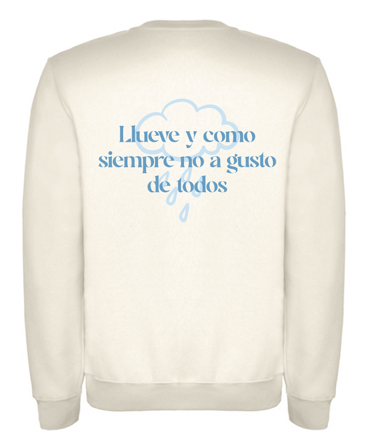 Sudadera blanca “llueve”