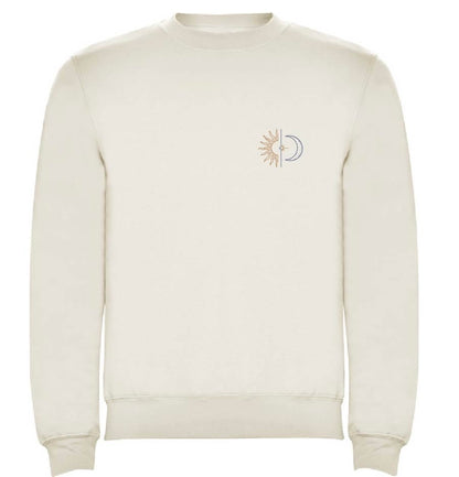 Sudadera blanca “sol y luna”
