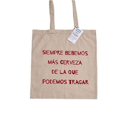 Tote bag “cerveza” pintada a mano