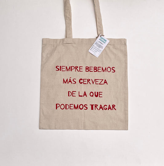 Tote bag “cerveza” pintada a mano