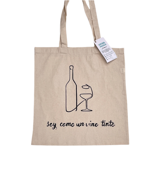 Tote bag “vino” pintada a mano