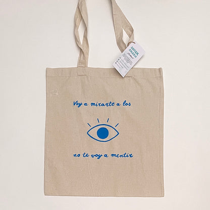 Tote bag “ojos” pintada a mano