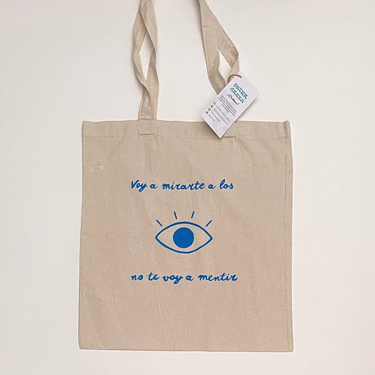 Tote bag “ojos” pintada a mano