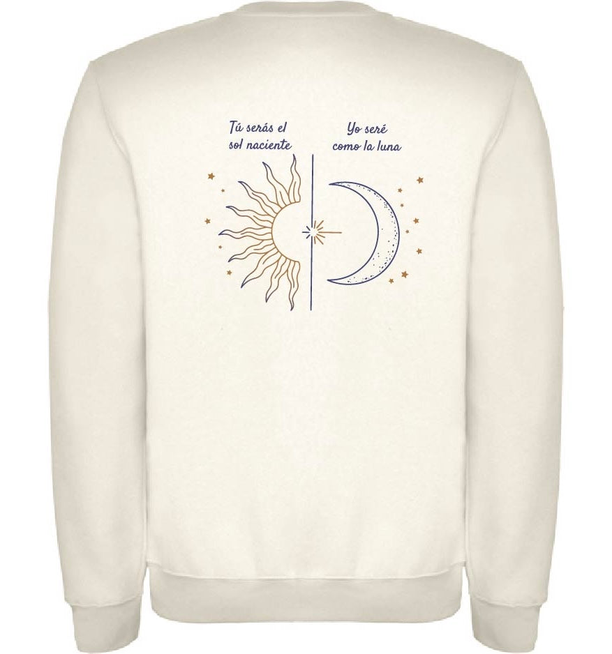 Sudadera blanca “sol y luna”