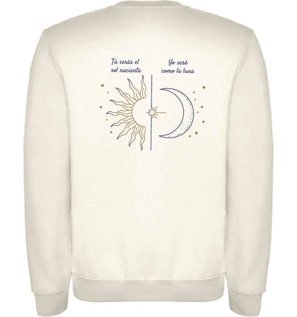 Sudadera blanca “sol y luna”