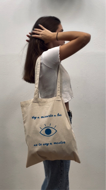 Tote bag “ojos” pintada a mano