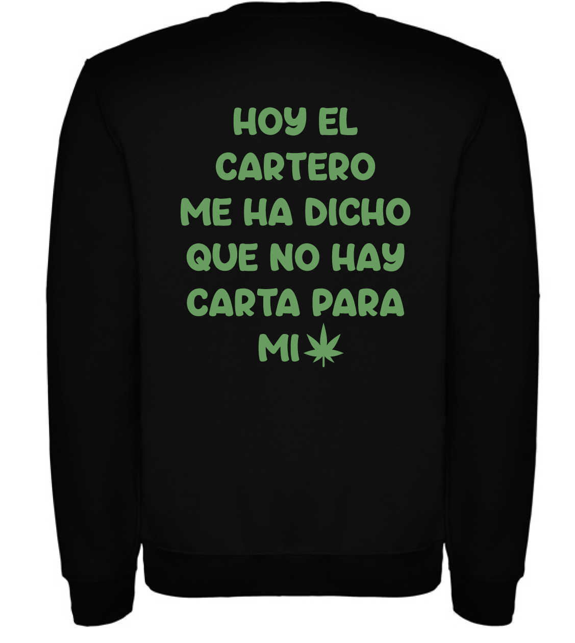 Sudadera negra “cartero”