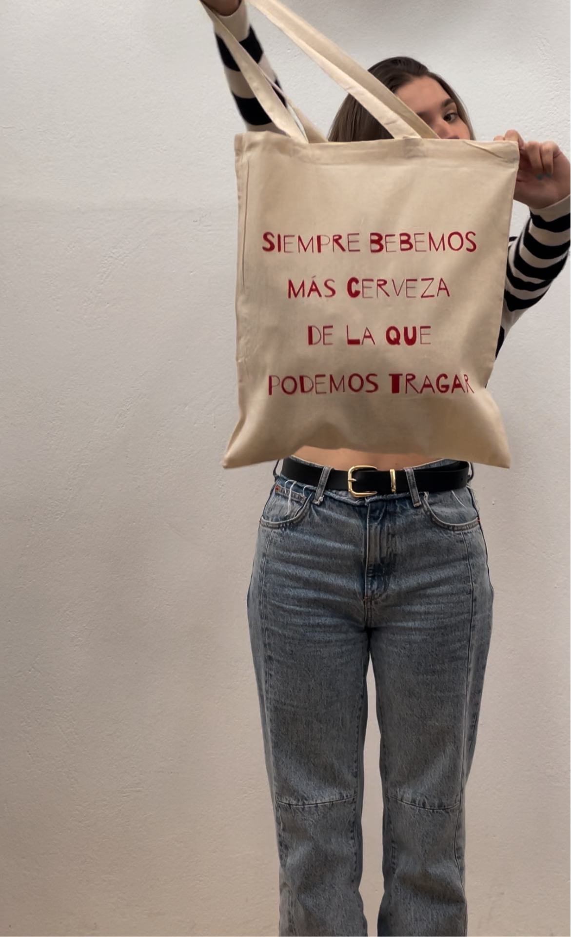 Tote bag “cerveza” pintada a mano