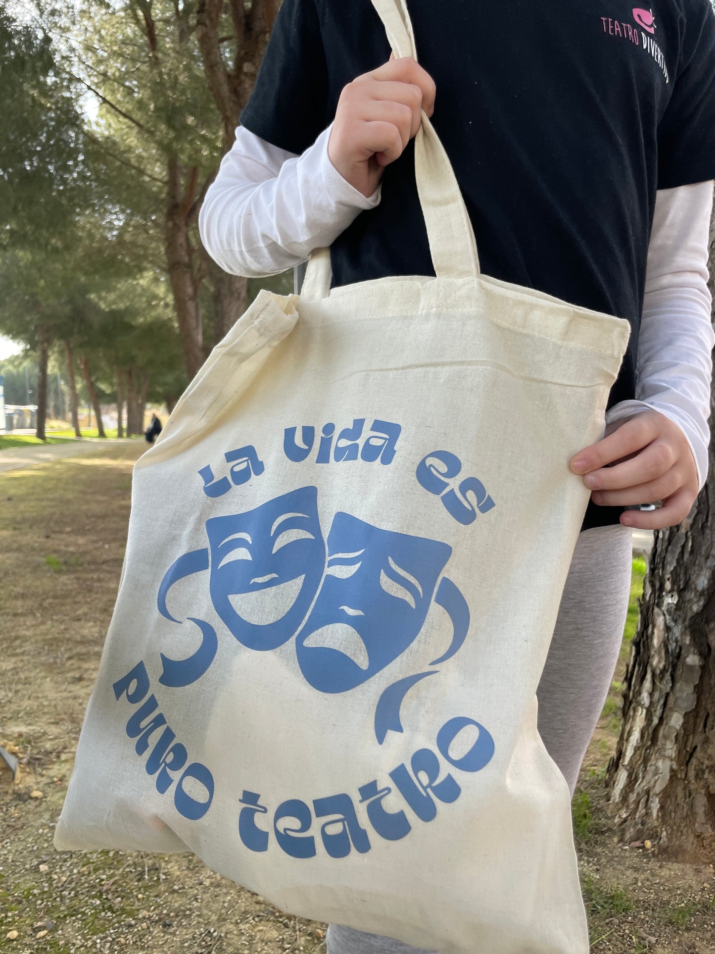 Tote bag “la vida es puro teatro”