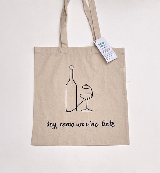 Tote bag “vino” pintada a mano