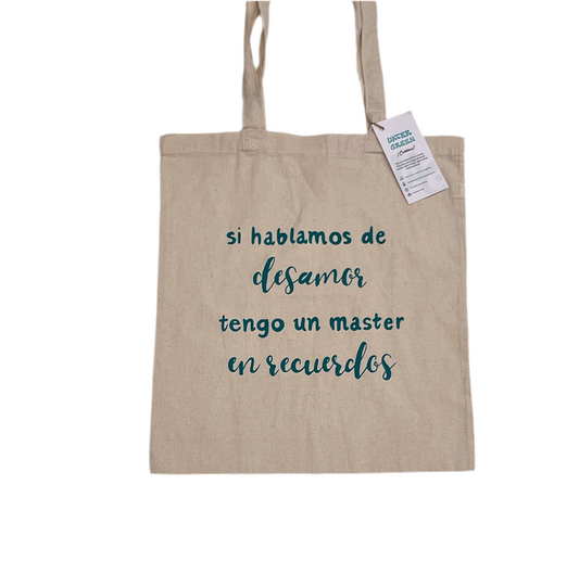 Tote bag “desamor” pintada a mano