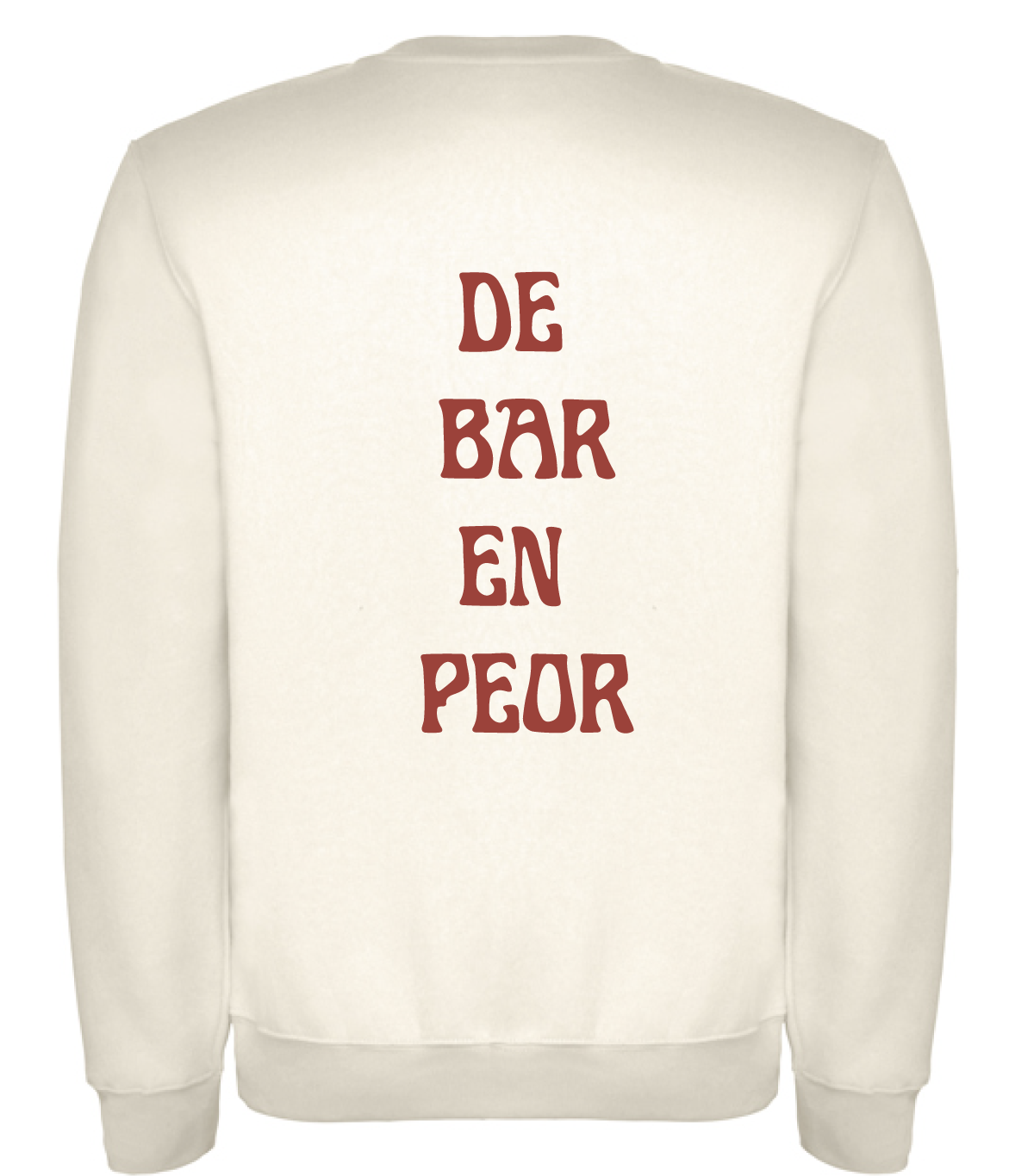 Sudadera blanca “de bar en peor”