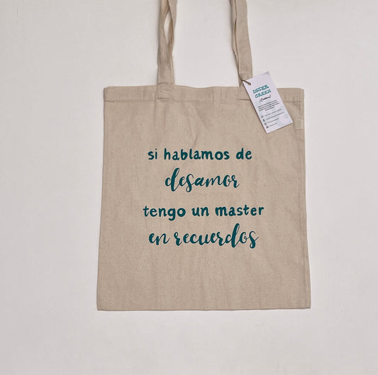 Tote bag “desamor” pintada a mano