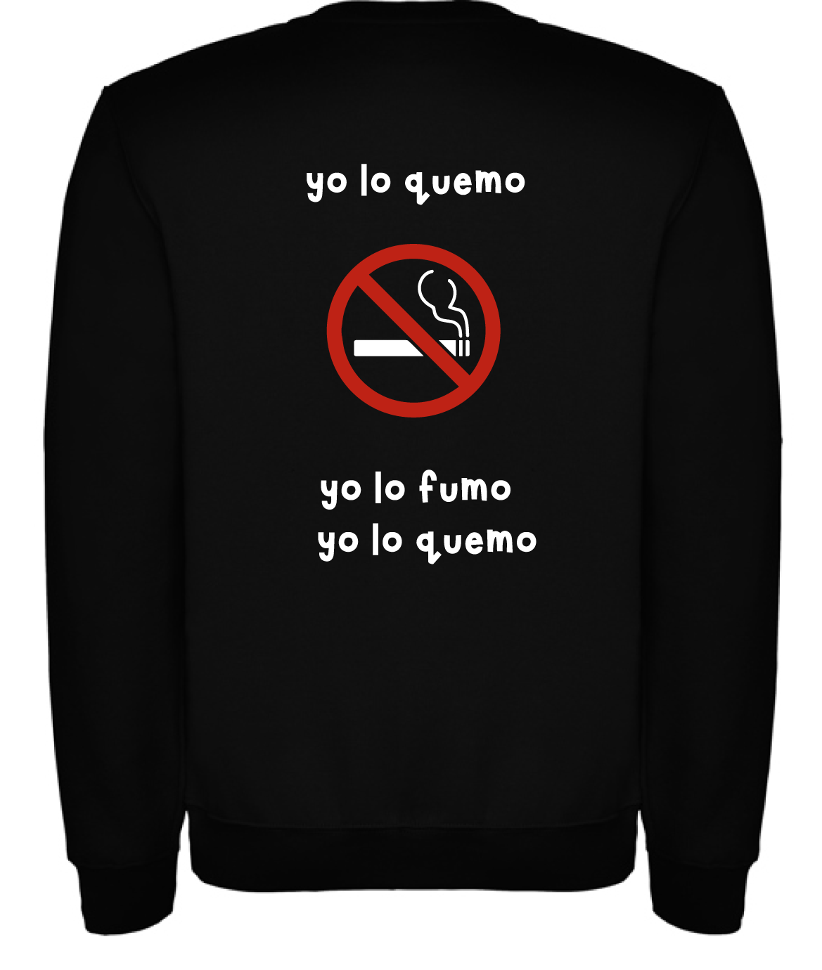 Sudadera negra “fumo”