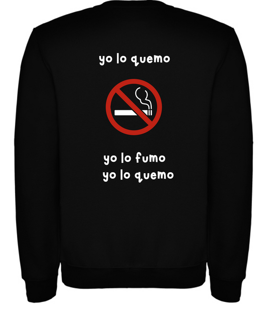 Sudadera negra “fumo”