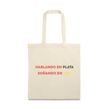 Tote bag “hablando en plata”