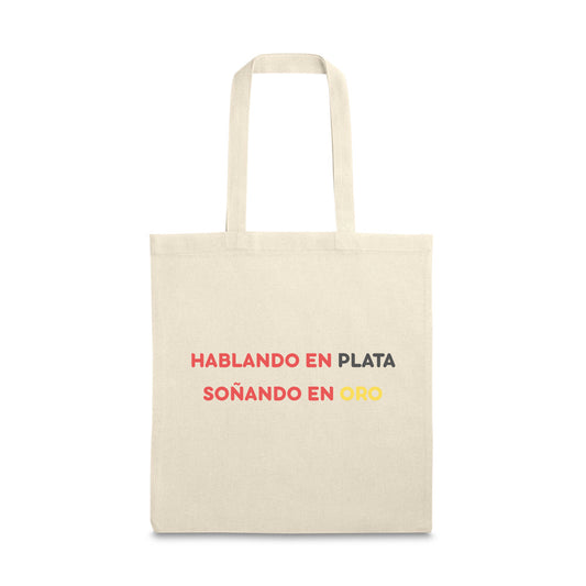 Tote bag “hablando en plata”