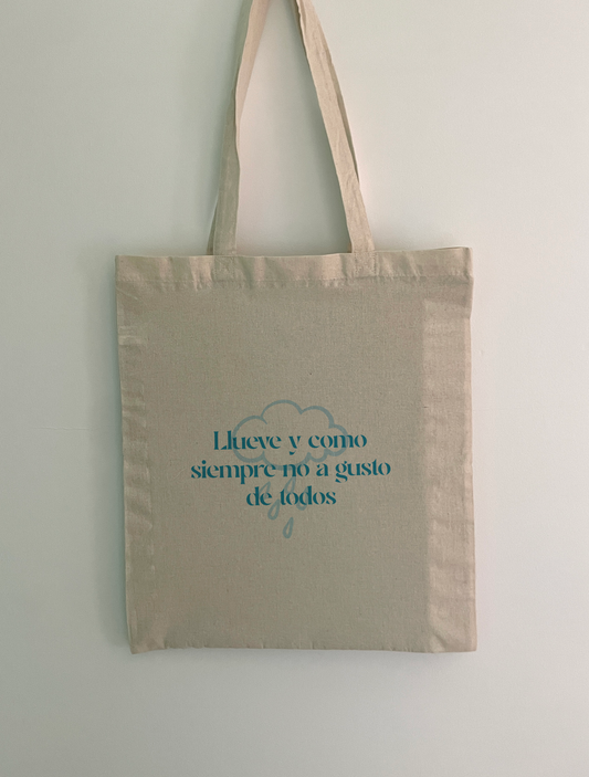 Tote bag “llueve”