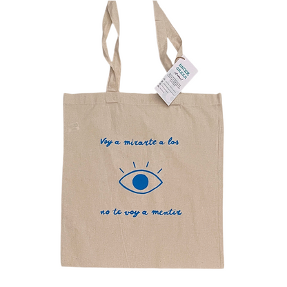 Tote bag “ojos” pintada a mano